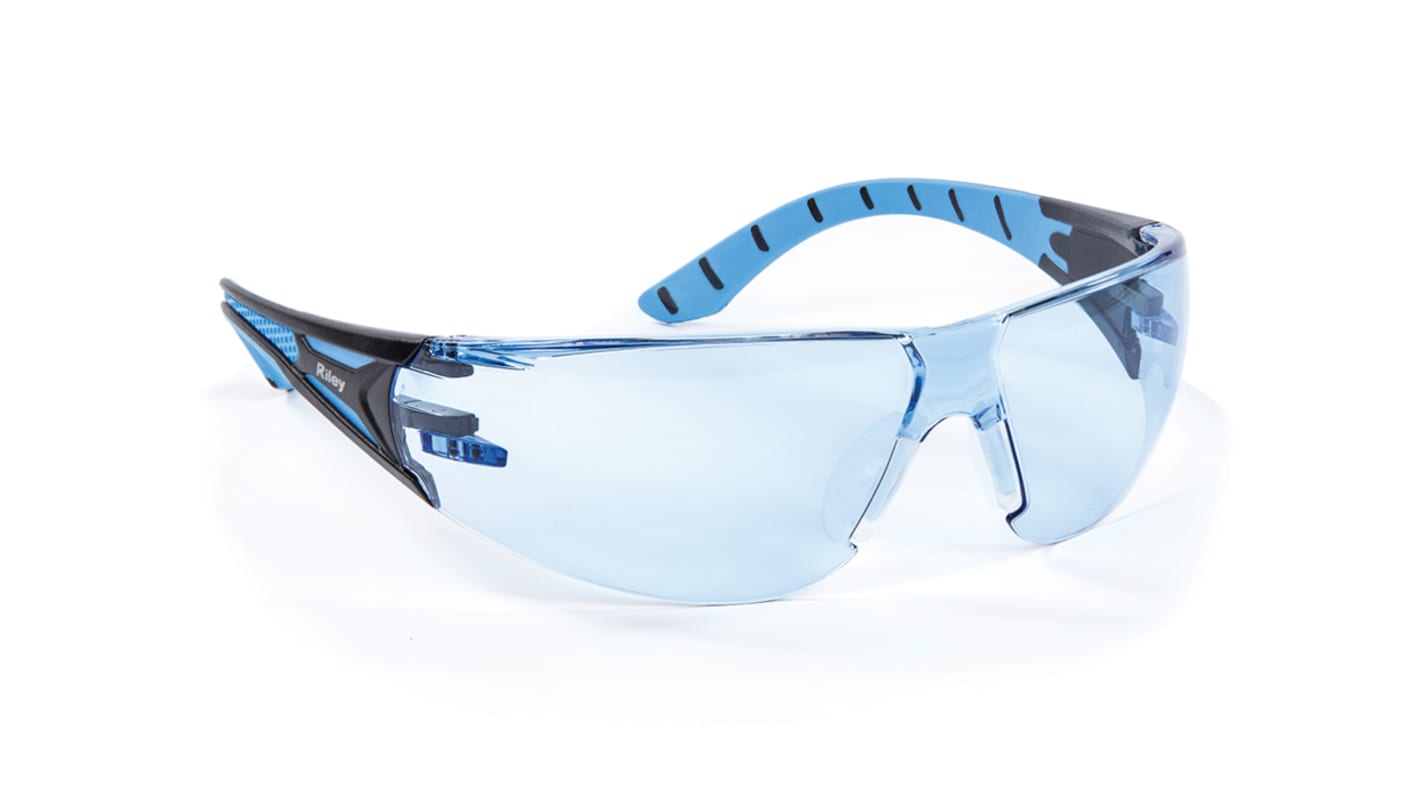 Riley STREAM Anti-Mist UV Safety Glasses, Blue Polycarbonate Lens