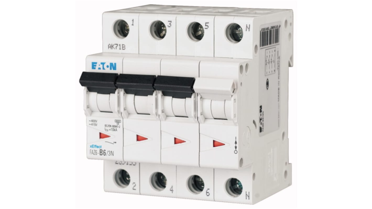 Eaton xEffect MCB, 3P+N, 25A Curve B