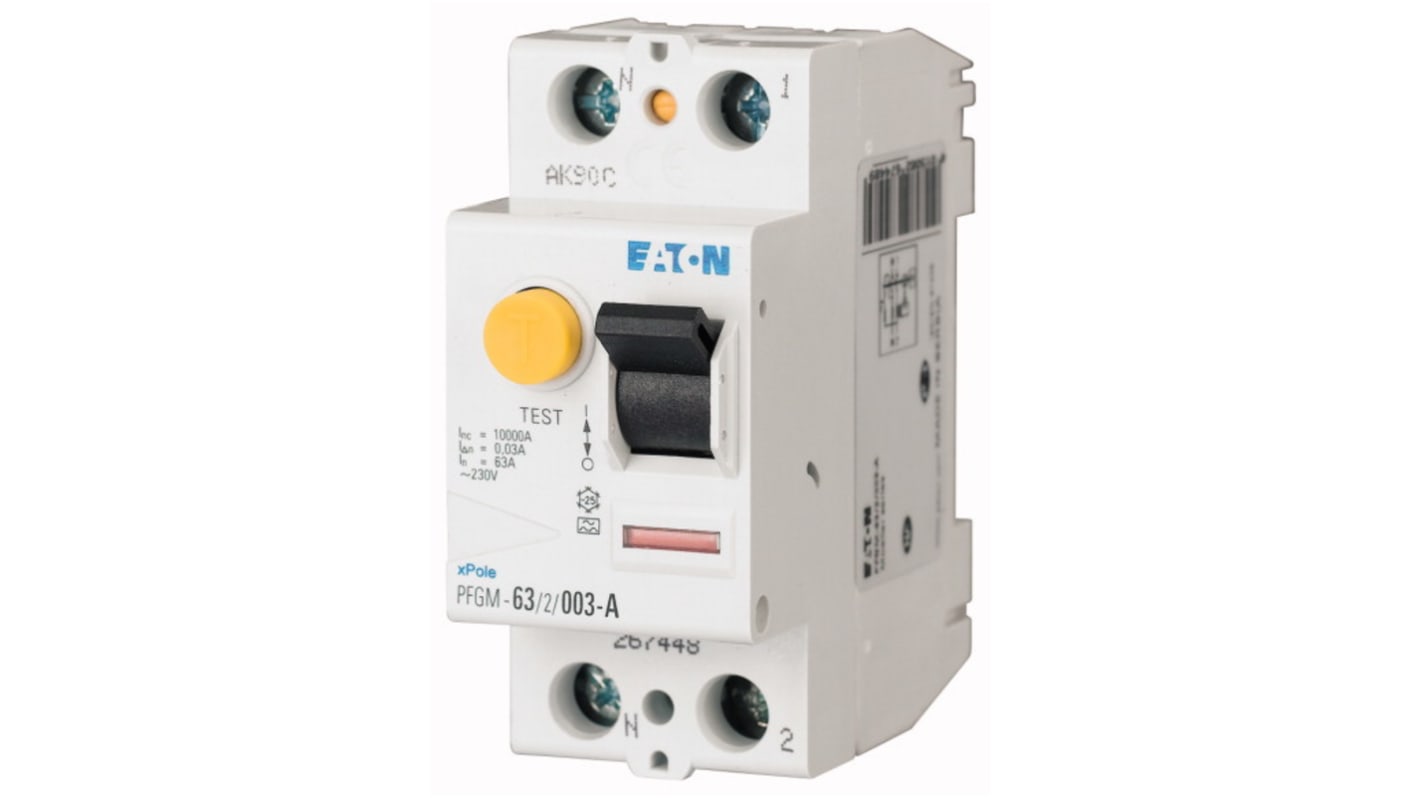 Eaton RCCB, 100A, 2 Pole, 30mA, Type AC, 230V ac