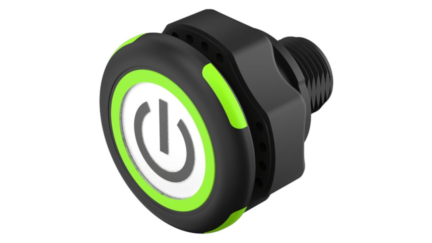 Interruttore capacitivo NA, 32V cc LED Rosso/Verde, IP69K