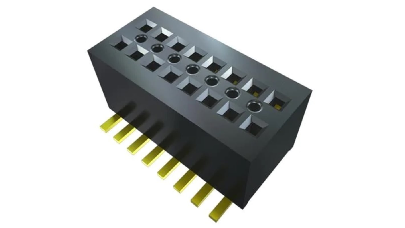 Samtec CLE Series Horizontal Surface Mount PCB Socket, 40-Contact, 2-Row, 0.8mm Pitch, Through Hole Termination