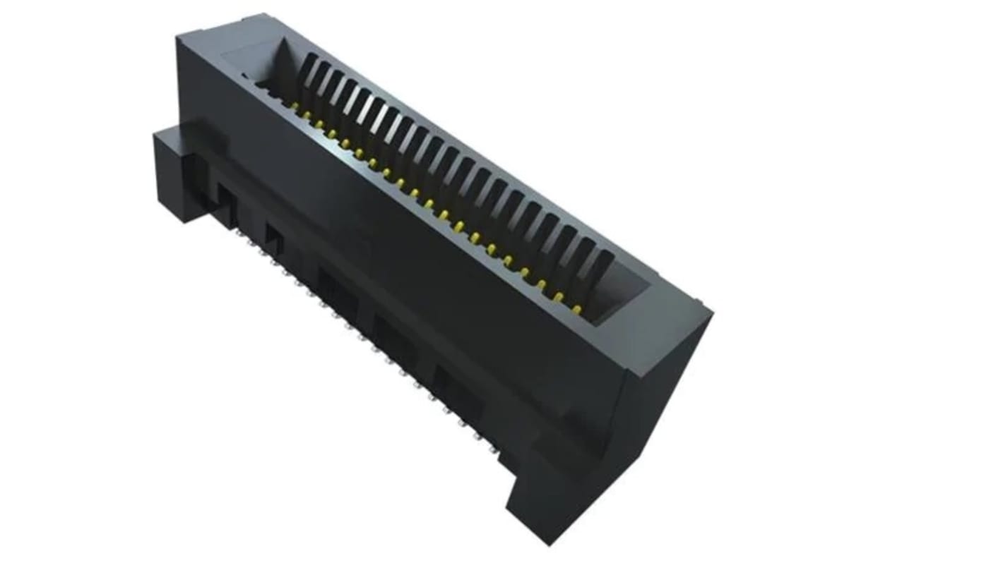 Samtec HSEC8-RA sorozatú, Felületszerelt Edge-csatlakozó 0.8mm 100 pólusú, 2 soros, 2.6A