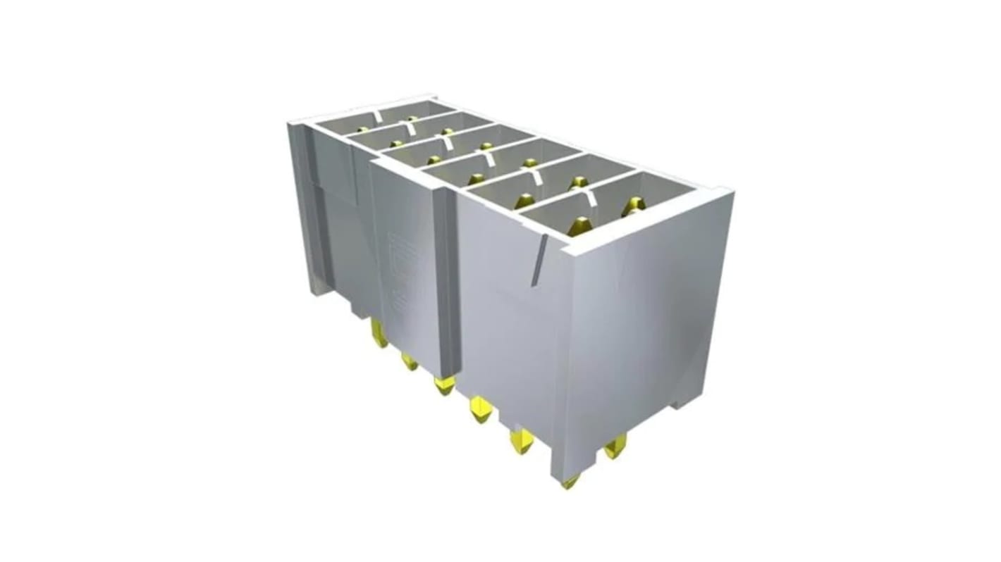 Samtec IPL1 Series Vertical Surface Mount PCB Header, 4 Contact(s), 2.54mm Pitch, 2 Row(s), Shrouded