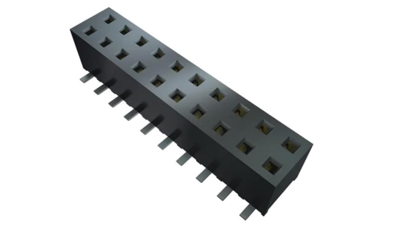 Samtec MMS Series Vertical Surface Mount PCB Socket, 8-Contact, 2-Row, 2mm Pitch, Through Hole Termination