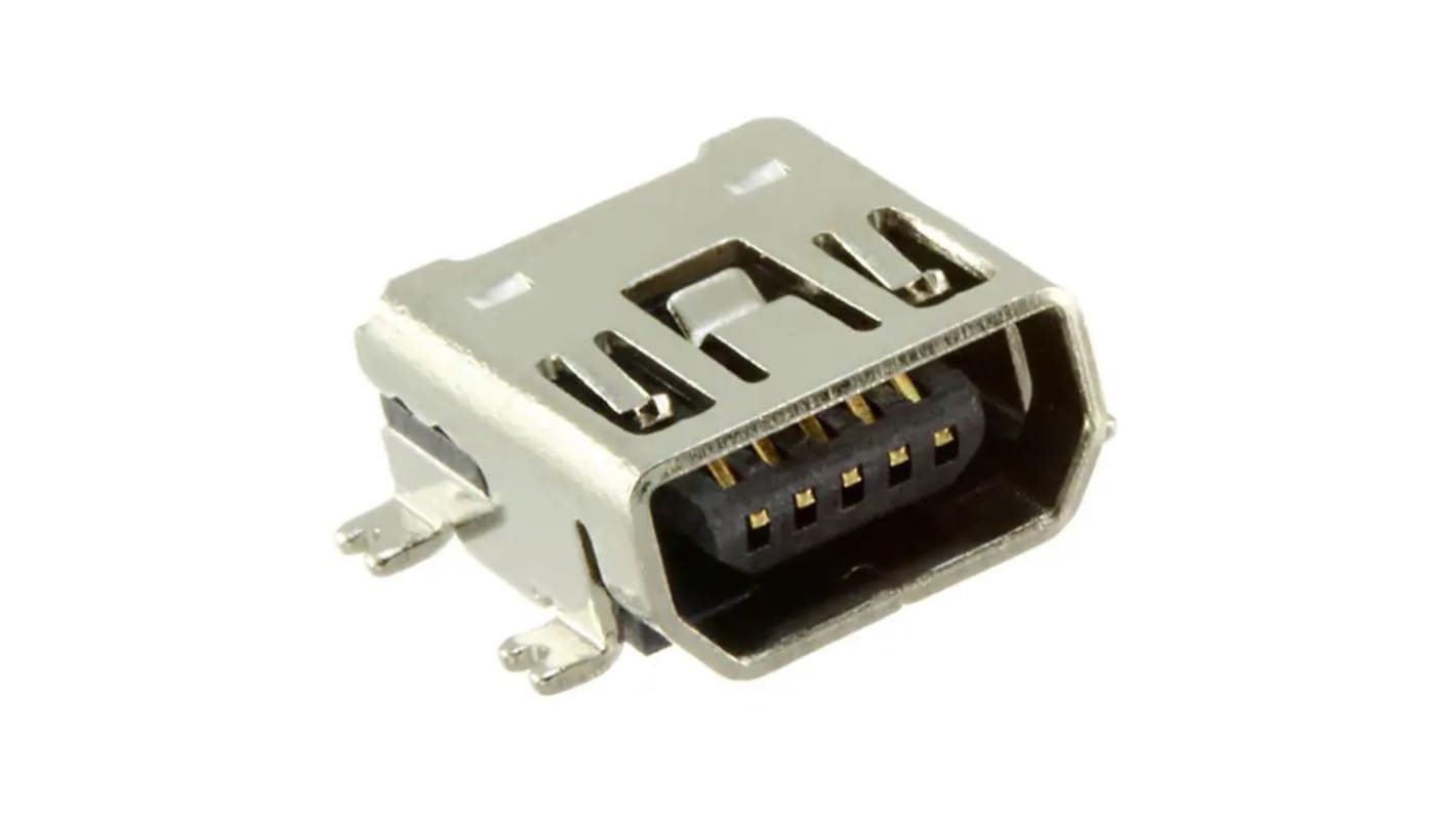 Samtec, SMT, Socket- Single Port Type Mini 2.0 USB Connector