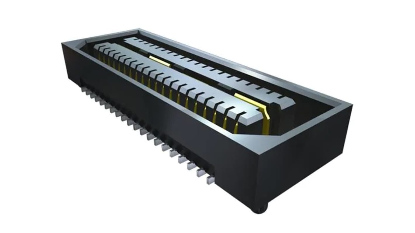 Gniazdo PCB 40 -pinowe 2 -rzędowe raster: 0.8mm Taśma gniazdowa płaszczyzny uziemienia Kąt Proste SMD