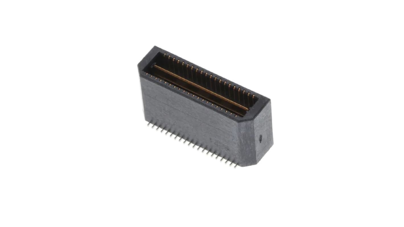 Samtec QTE Series Horizontal Surface Mount PCB Header, 56 Contact(s), 0.8mm Pitch, 2 Row(s), Shrouded