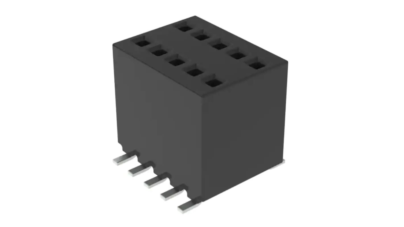 Gniazdo PCB 10 -pinowe 2 -rzędowe raster: 1.27mm Listwa micro-gniazdowa Proste SMD