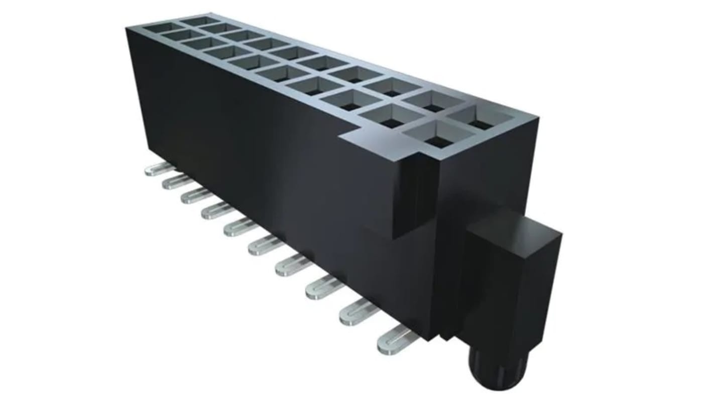 Samtec SFC Series Straight PCB Socket, 30-Contact, 2-Row, 1.27mm Pitch, Solder Termination