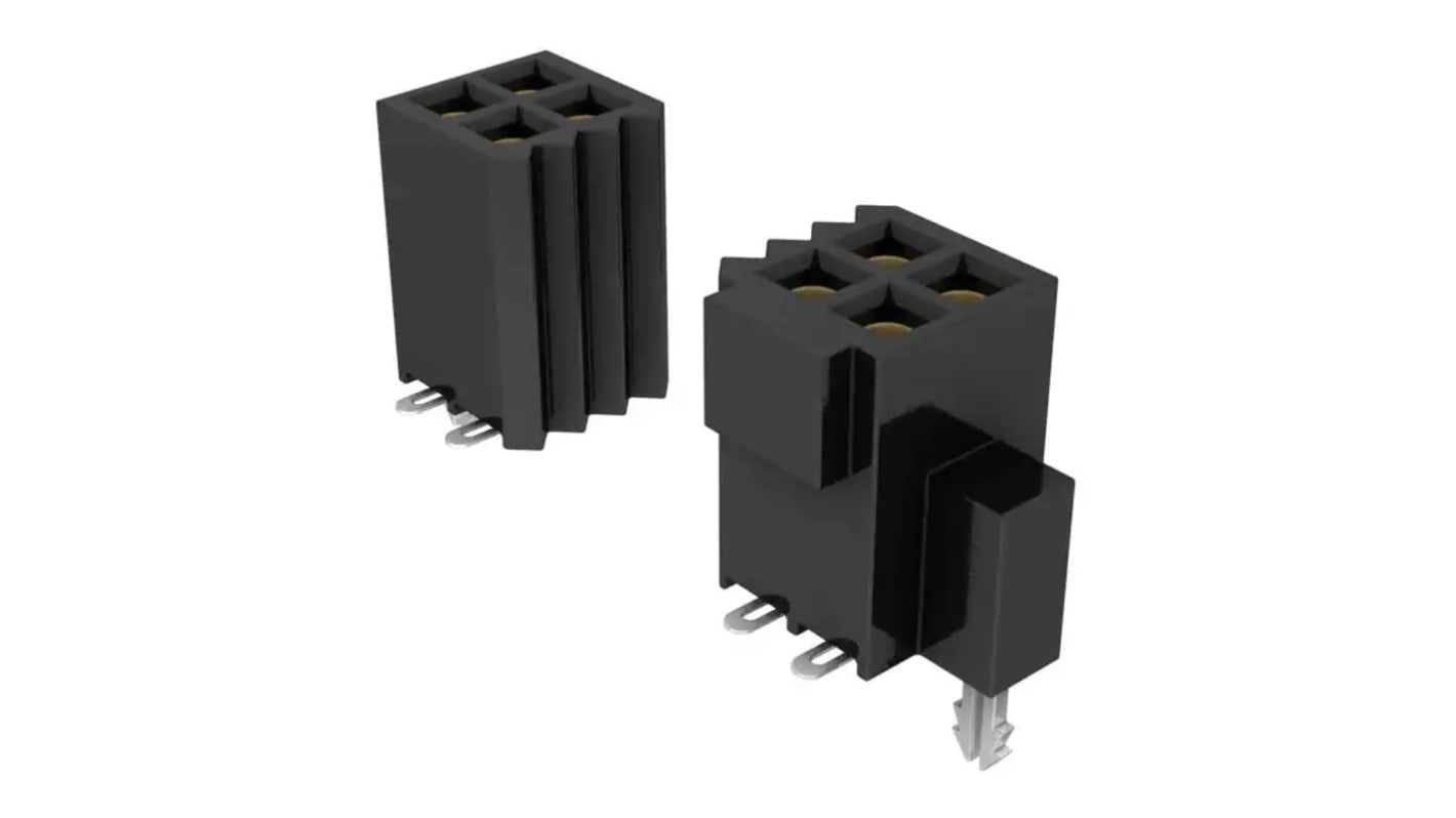 Conector hembra para PCB Samtec serie SFM SFM-125-02-S-D-LC-K-TR, de 50 vías en 2 filas, paso 1.27mm, Montaje