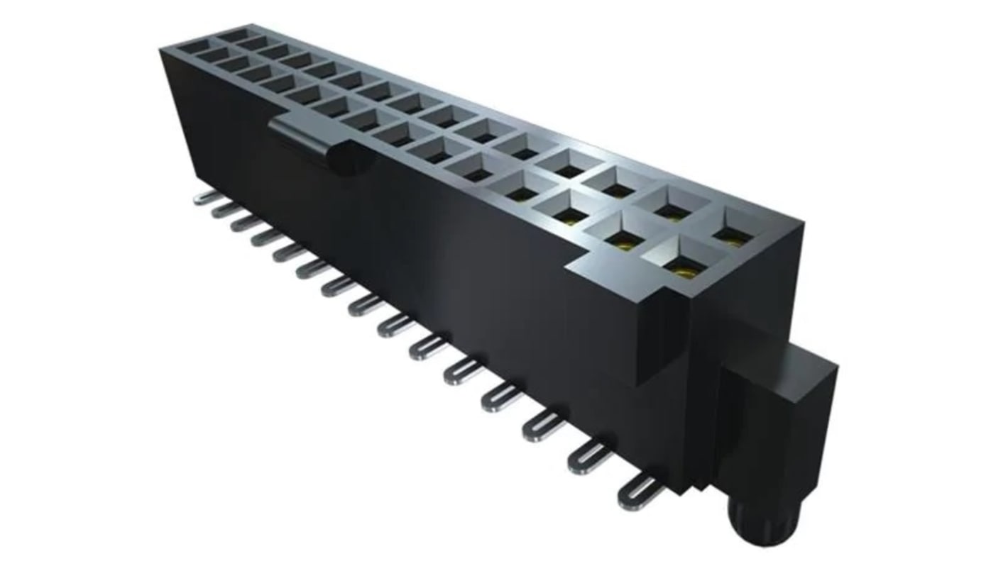 Samtec SFM Series Straight Surface Mount PCB Socket, 10-Contact, 2-Row, 1.27mm Pitch, Solder Termination