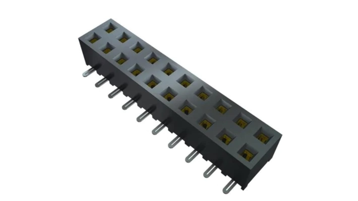 Samtec SMM Series Straight Surface Mount PCB Socket, 50-Contact, 2-Row, 2mm Pitch, SMT Termination