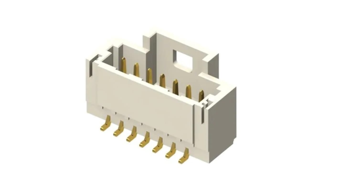 Samtec T1M Series Vertical PCB Header, 4 Contact(s), 1.0mm Pitch, 2 Row(s), Shrouded