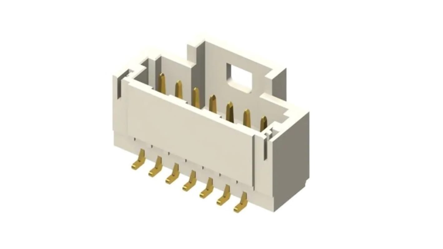 Conector macho para PCB Samtec serie T1M de 6 vías, 1 fila, paso 1.0mm