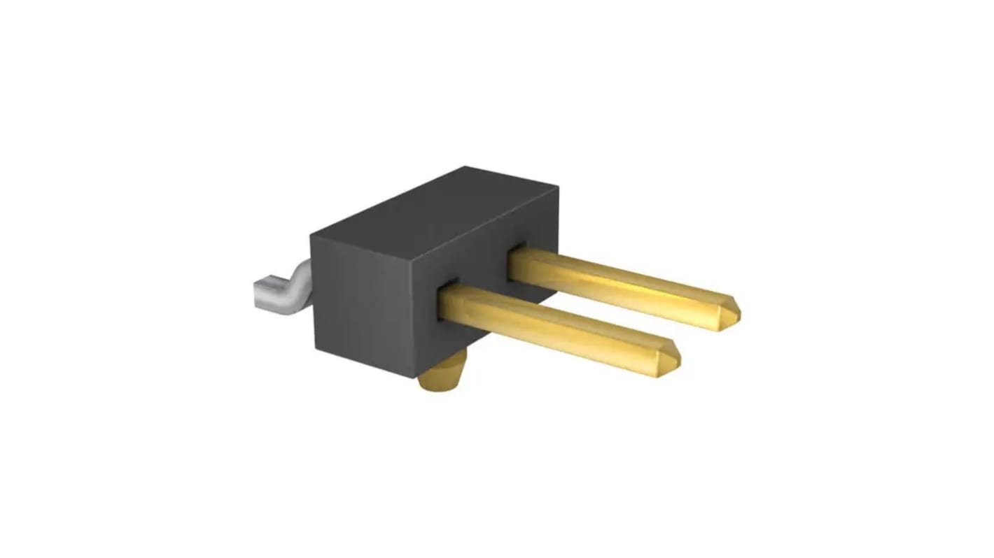 Samtec TSM Series Vertical Surface Mount Pin Header, 2 Contact(s), 2.54mm Pitch, 1 Row(s), Unshrouded