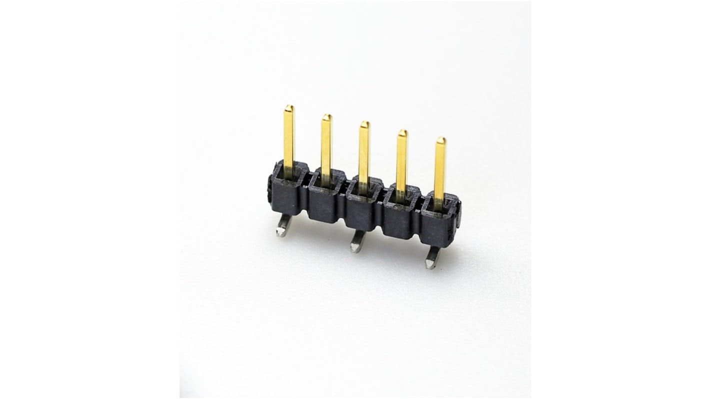 Samtec TSM Series Vertical Surface Mount Pin Header, 4 Contact(s), 2.54mm Pitch, 1 Row(s), Unshrouded