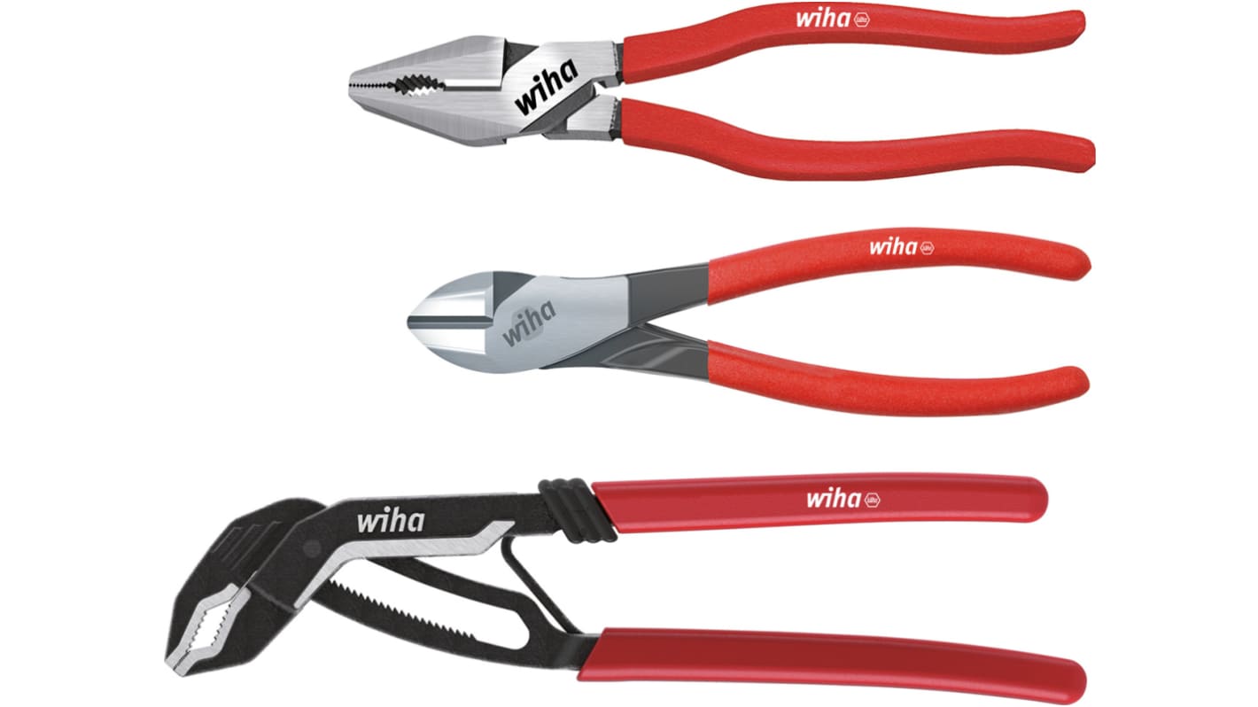 Alicates universales Wiha, mordaza de 2,3mm, long. total 180 mm, 200 mm, 250 mm