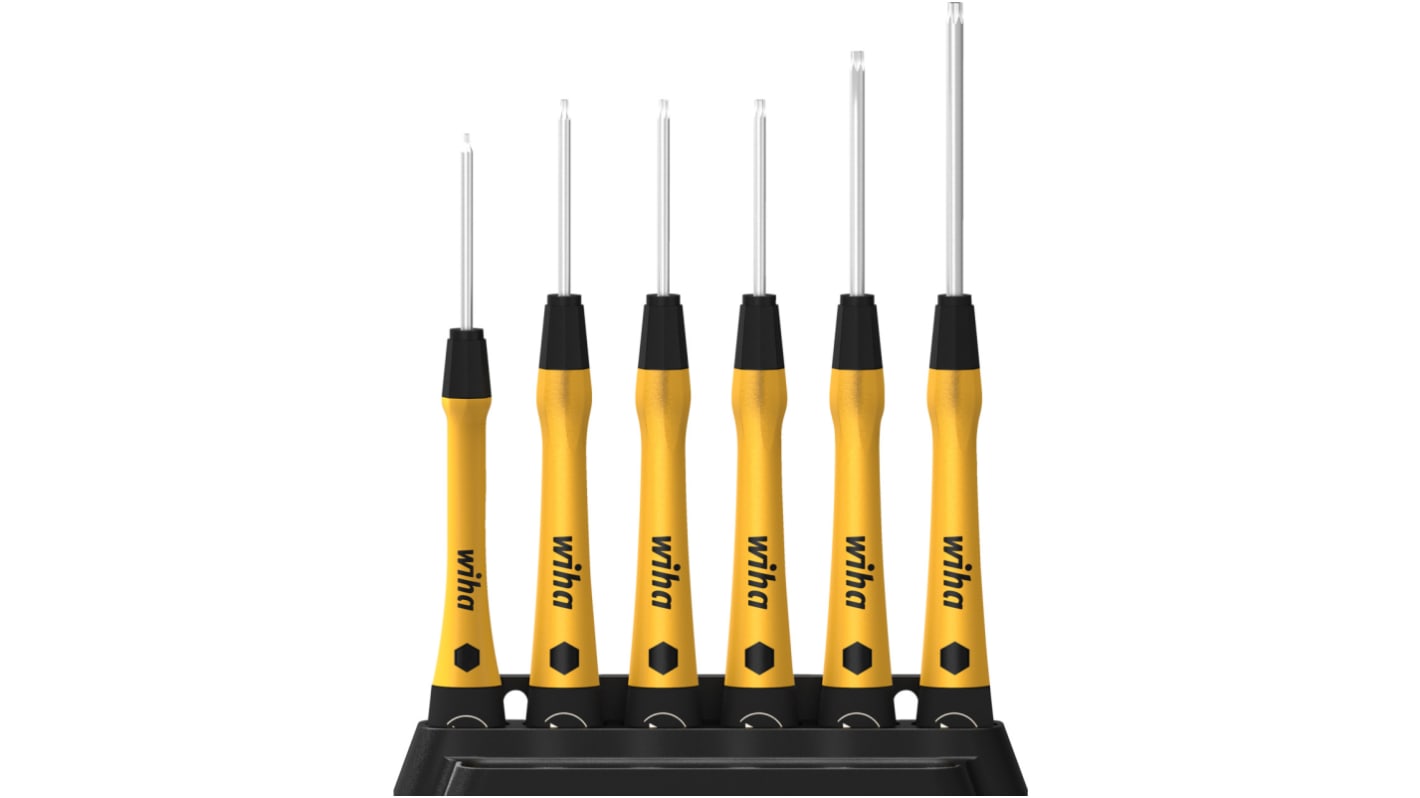 Wiha Torx Precision Screwdriver Set, 6-Piece, ESD-Safe