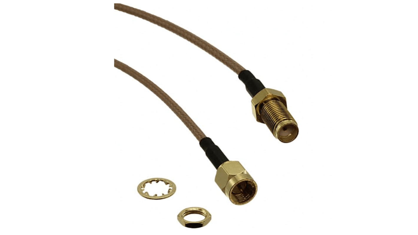 RS PRO Male SMA to SMA, 152mm, RG316 Coaxial, Terminated50 Ω