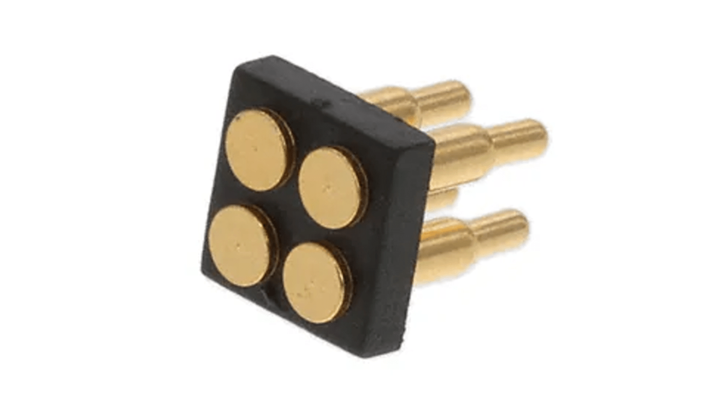 Złącze PCB 4-pinowe raster: 2.54mm 2-rzędowe RS PRO Przewlekany 12 V.