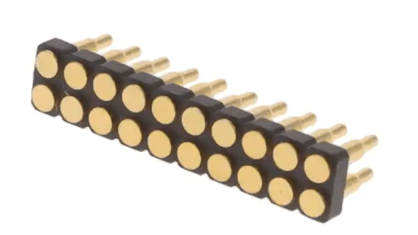 Złącze PCB 20-pinowe raster: 2.54mm 2-rzędowe RS PRO Przewlekany 12 V.