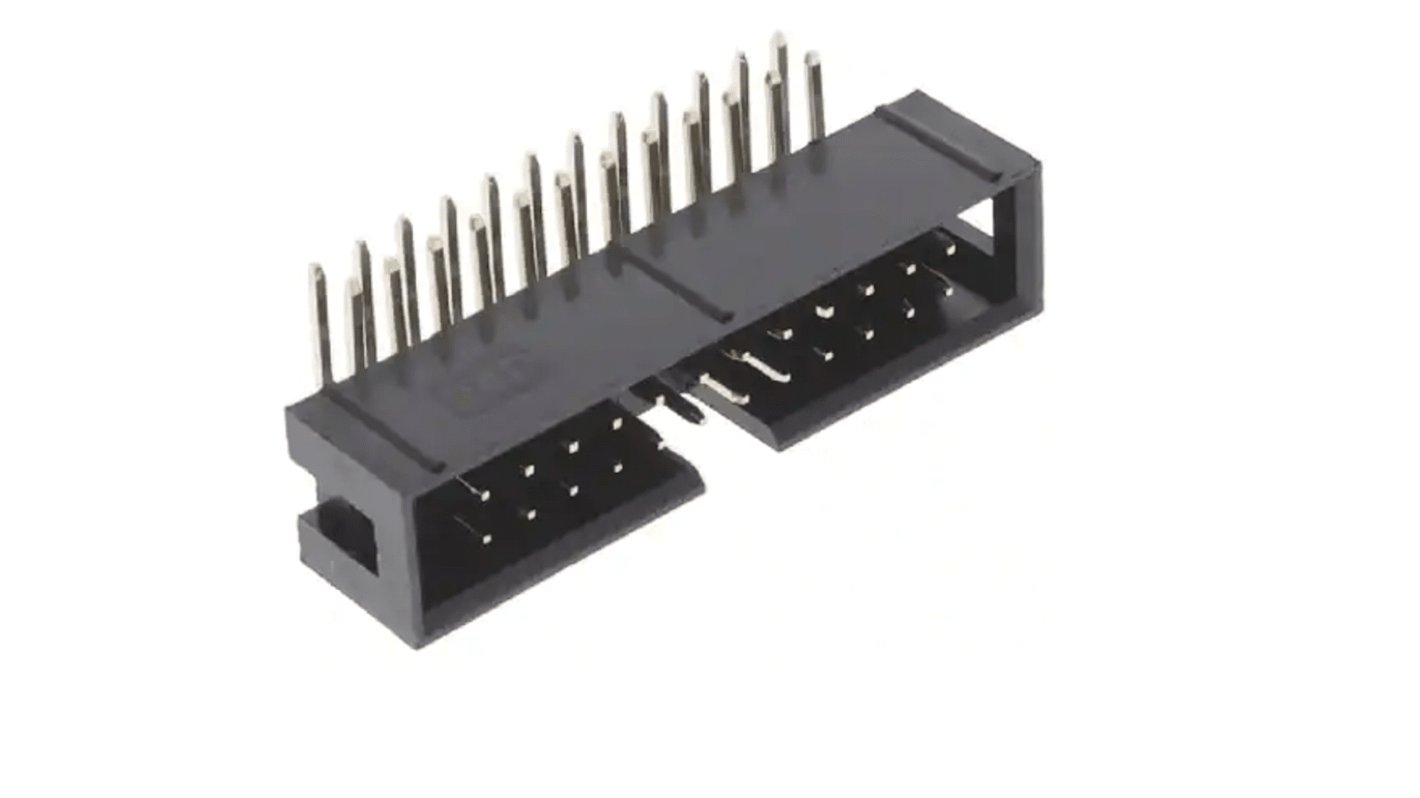 RS PRO 24p双排排针 直角, 2.54mm间距, 3 amp