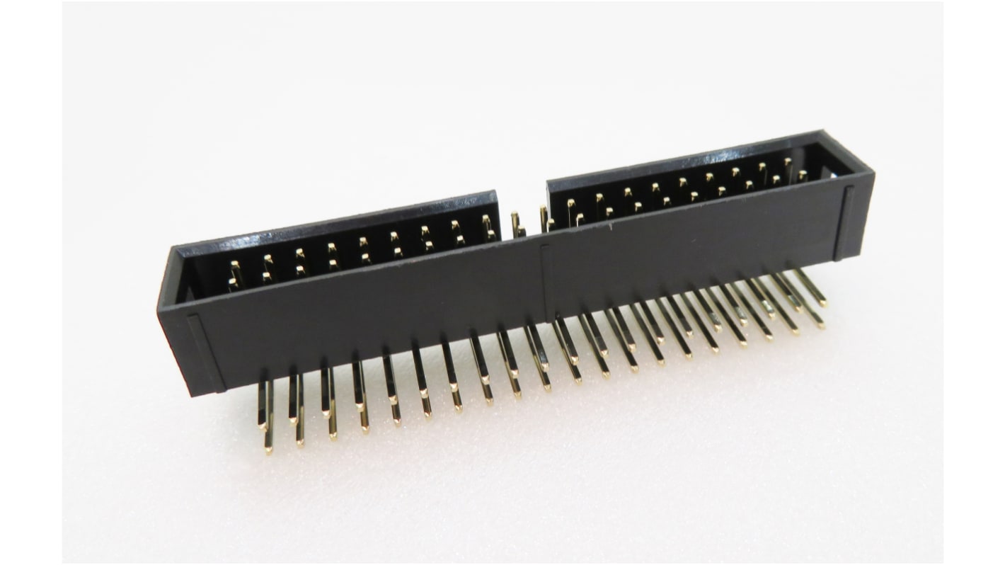 RS PRO Right Angle PCB Header, 40 Contact(s), 2.54mm Pitch, 2 Row(s), Shrouded