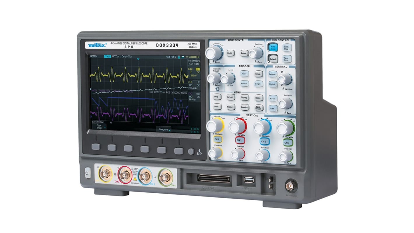 Metrix DOX3304 DOX3000 Series, 300MHz Bench Oscilloscope, 4 Analogue Channels