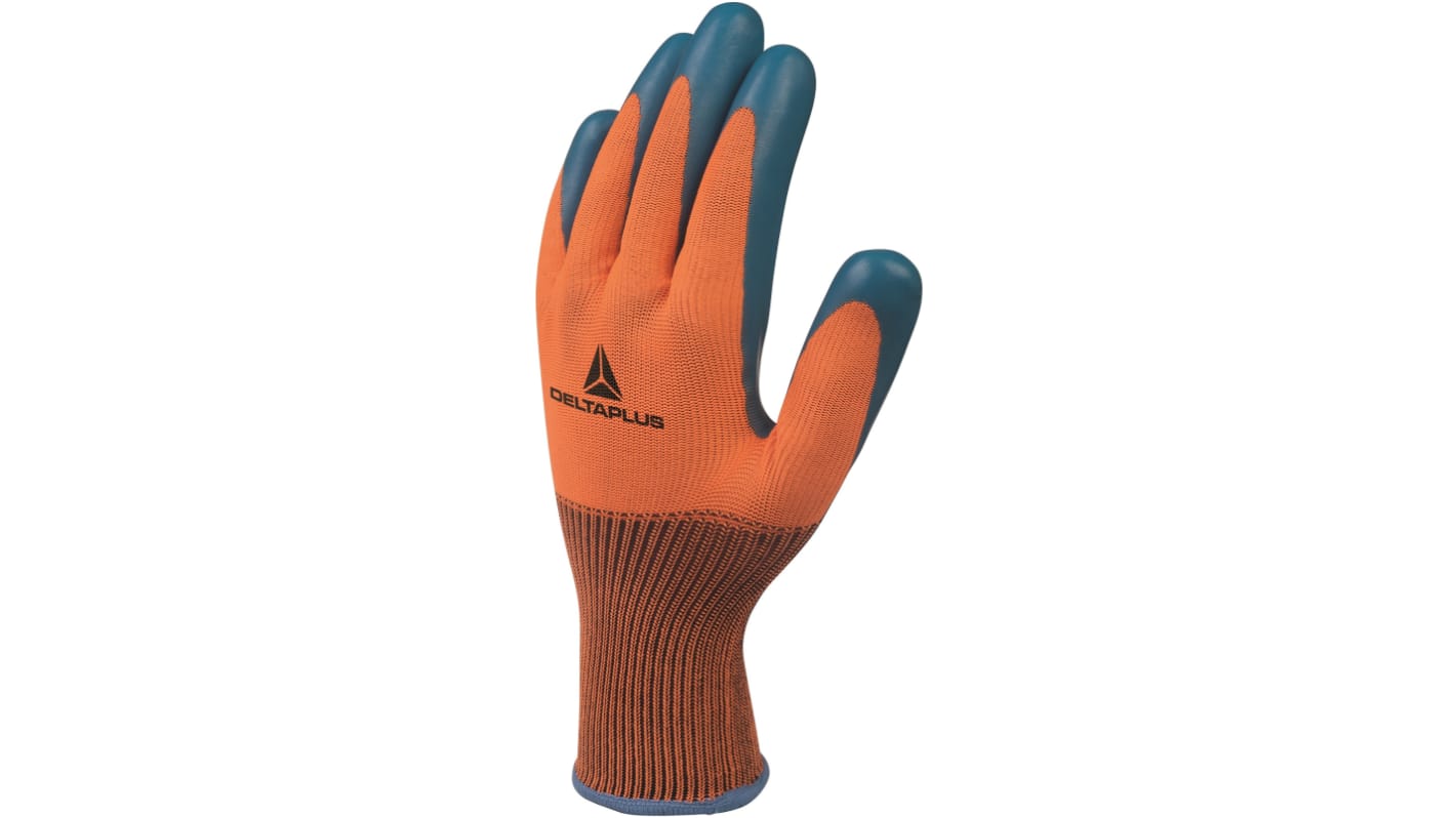 Gants en latex Delta Plus VE733 taille 10, 1 Paire, Orange