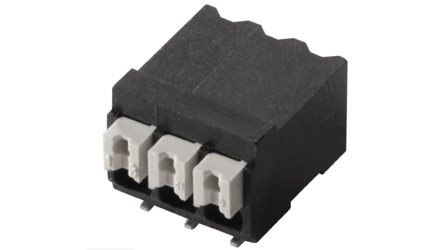 Weidmuller LSF Series PCB Terminal Block, 2-Contact, 3.5mm Pitch, Surface Mount, 1-Row