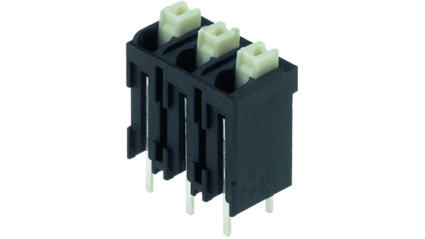 Weidmuller LSF Series PCB Terminal Block, 3-Contact, 5mm Pitch, Surface Mount, 1-Row