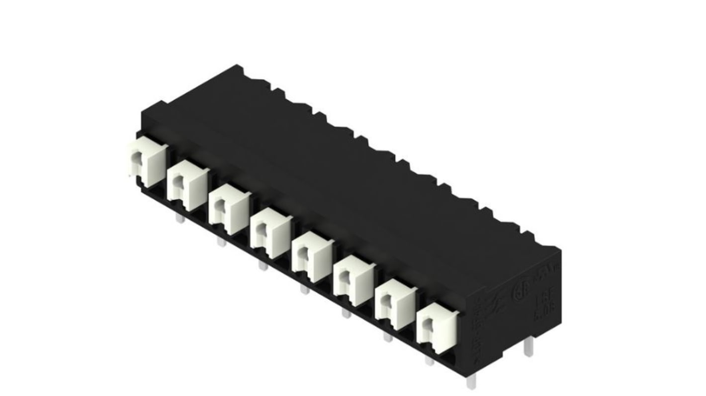 Weidmuller LSF Series PCB Terminal Block, 2-Contact, 5.08mm Pitch, Surface Mount, 1-Row, Through Hole Termination