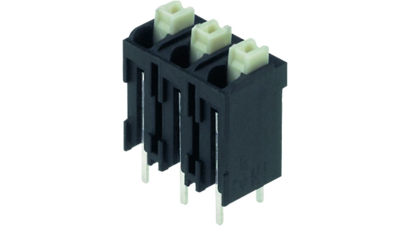Weidmuller LSF Series PCB Terminal Block, 3-Contact, 5.08mm Pitch, Surface Mount, 1-Row, Through Hole Termination