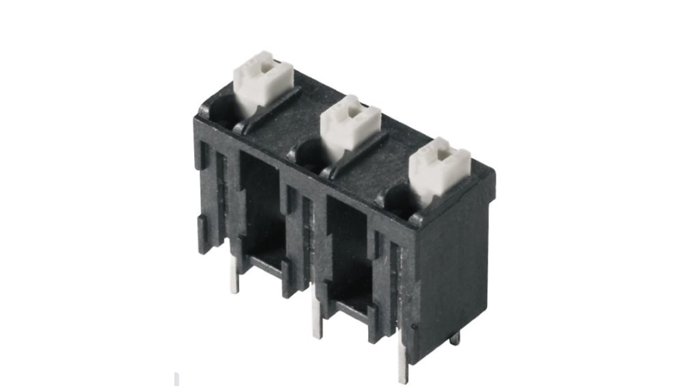 Weidmuller LSF Series PCB Terminal Block, 6-Contact, 7.5mm Pitch, Surface Mount, 1-Row, Through Hole Termination