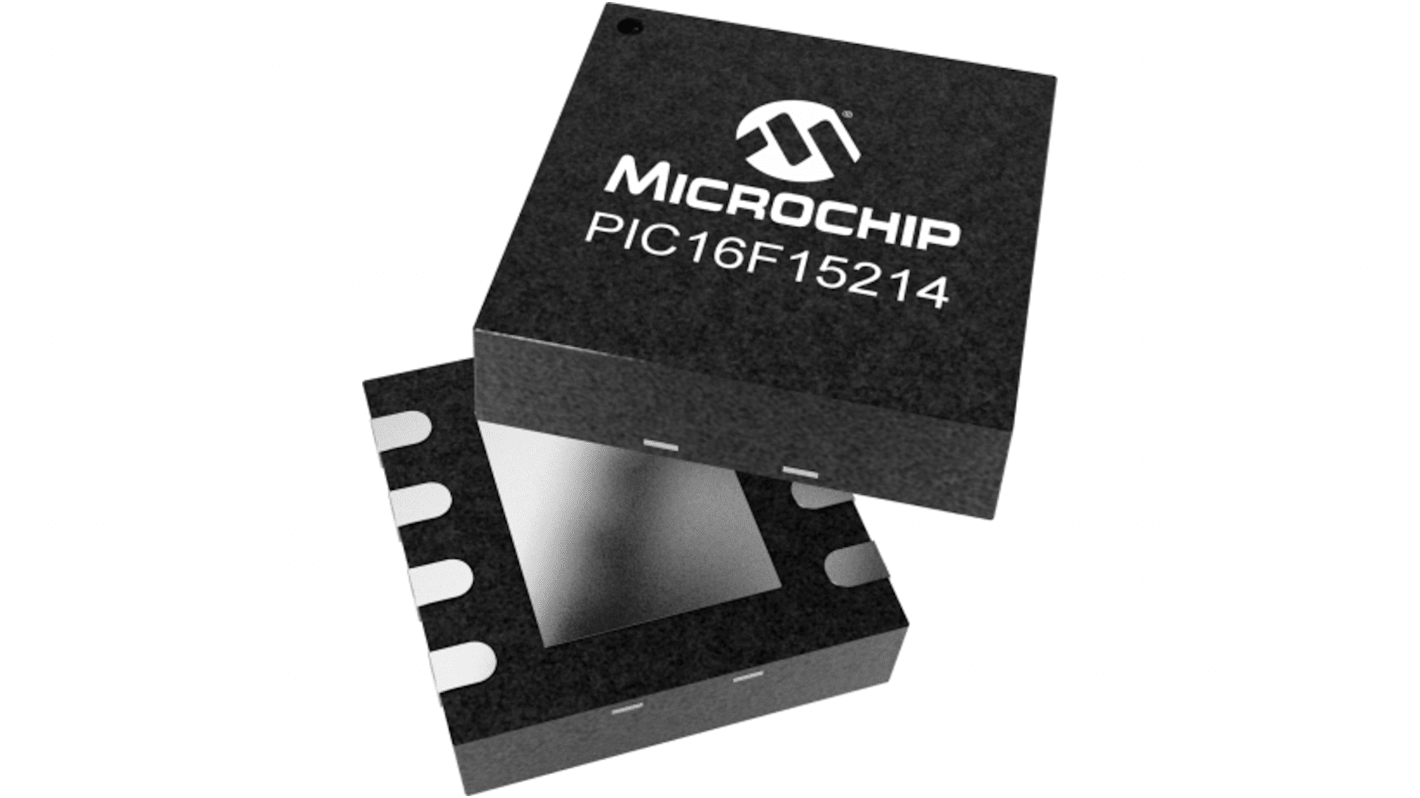Microchip, 8bit PIC16F Microcontroller MCU, 32MHz, 7 kB Flash, 8 Ben DFN