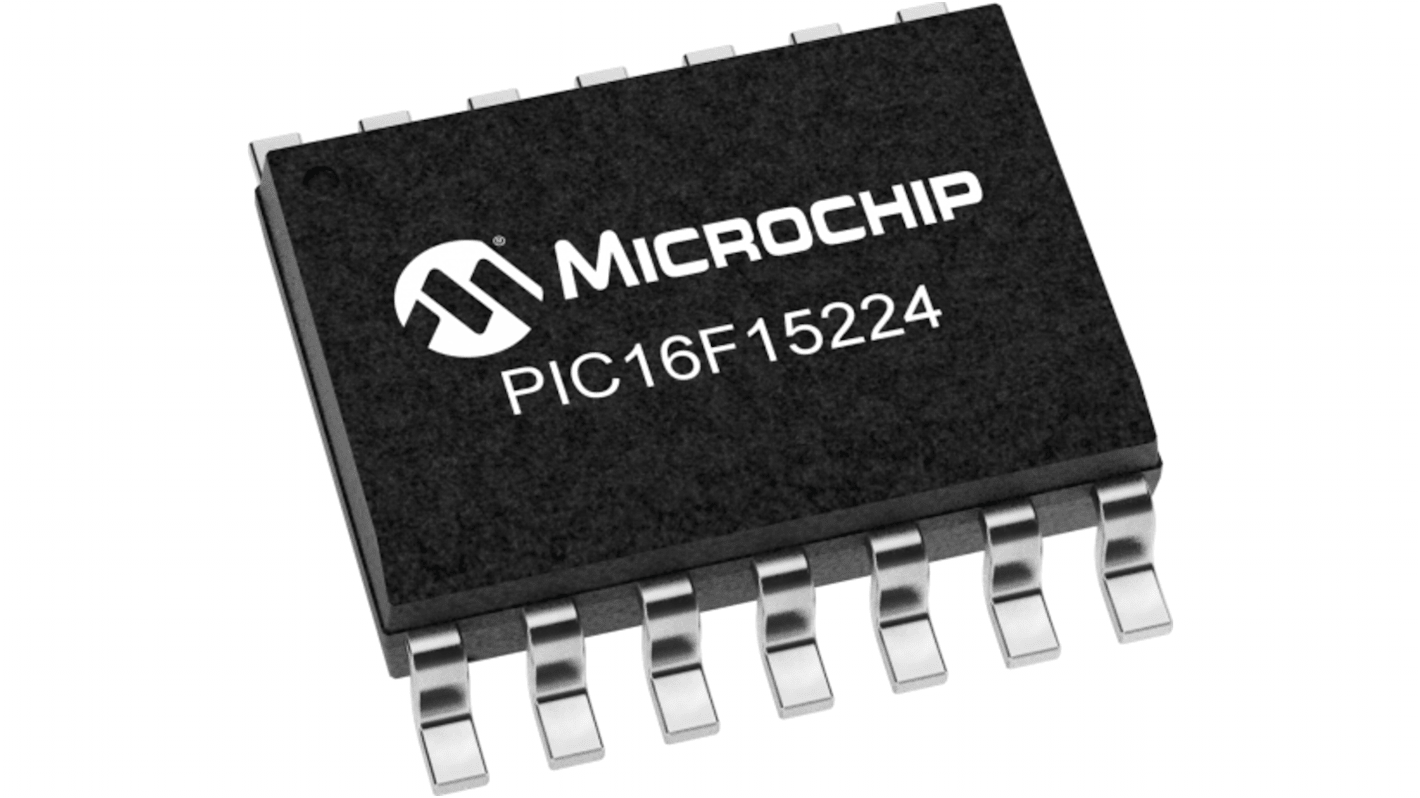 Microchip, 8 bit PIC16F Microcontroller MCU, 32MHz, 7 kB Flash, 14 Ben SOIC