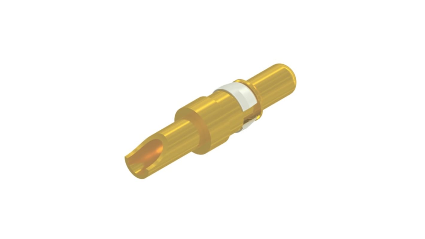 CONEC size 3.6mm Male Solder Cup D-Sub Connector Power Contact, Gold Flash over Nickel Power, 14 → 12 AWG