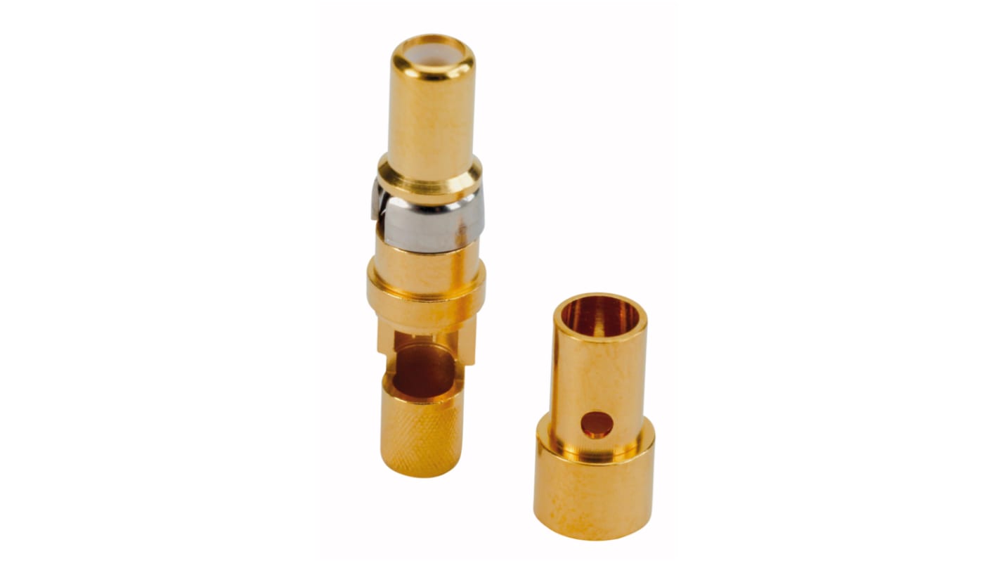 CONEC size 3.2mm Male Solder D-Sub Connector Coaxial Contact, Gold Flash over Nickel Coaxial