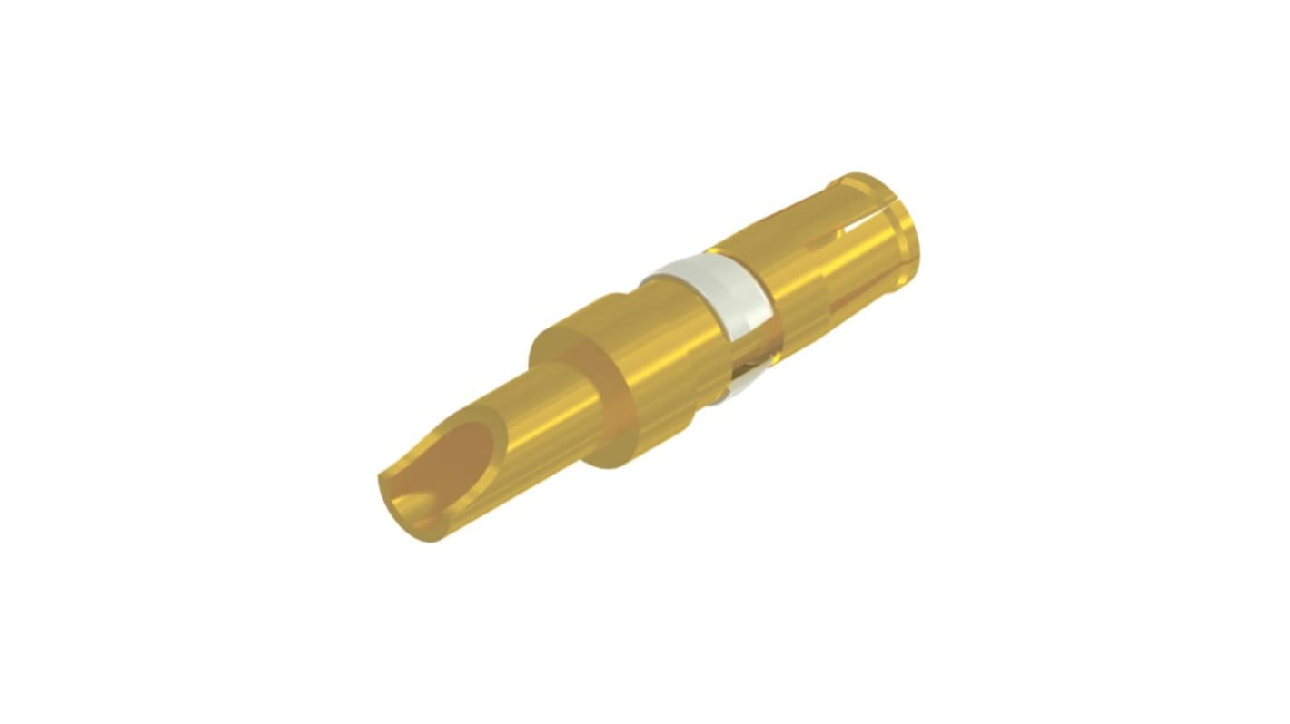 CONEC size 3.6mm Female Solder Cup D-Sub Connector Power Contact, Gold Flash over Nickel Power, 14 → 12 AWG