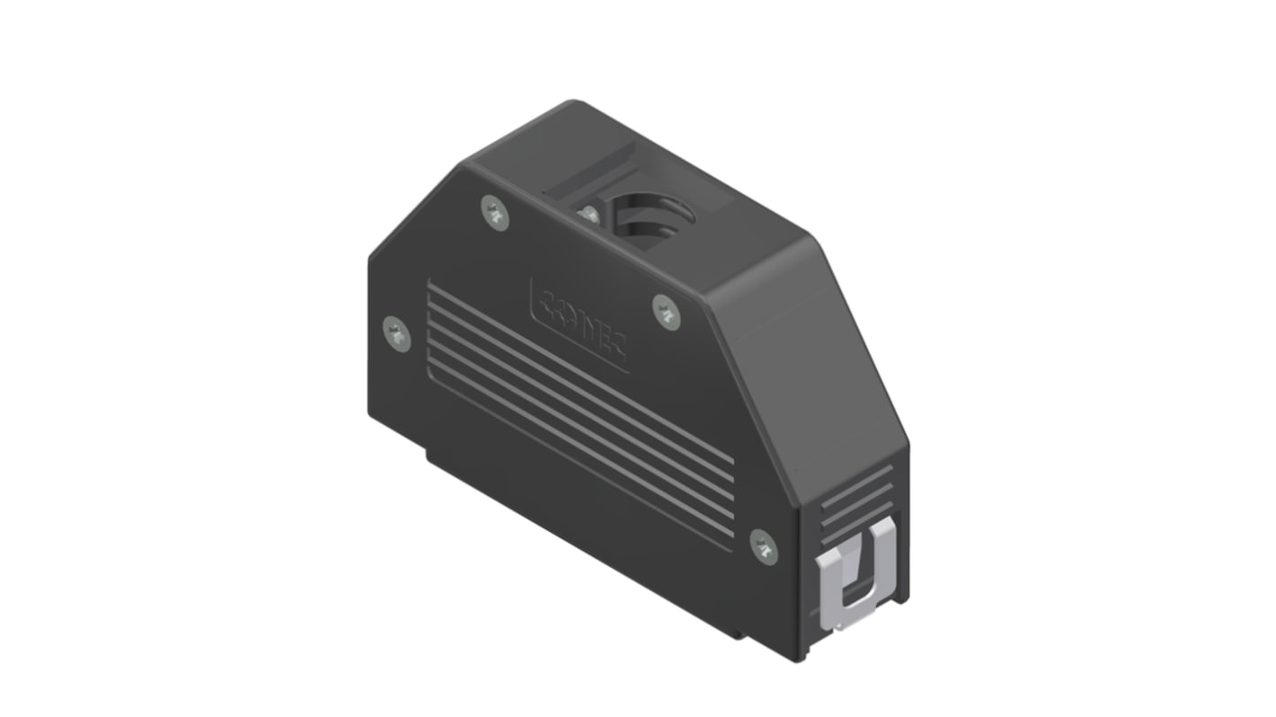 Amphenol CONEC 16 Series ABS D Sub Backshell, 50 Way, Strain Relief