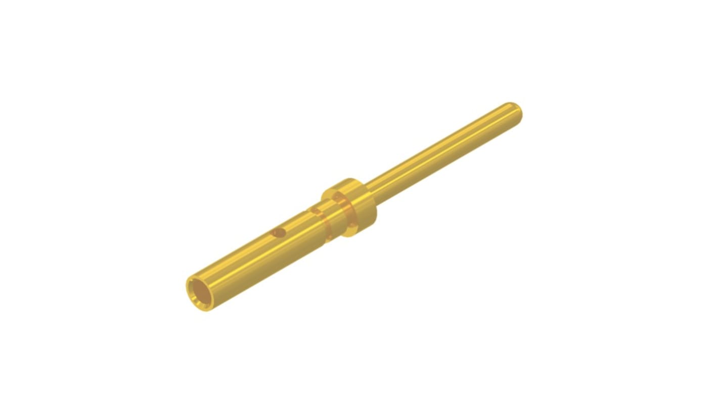 CONEC size 0.76mm Male Crimp D-sub Connector Contact, Gold Flash over Nickel Plug, 28 → 22 AWG