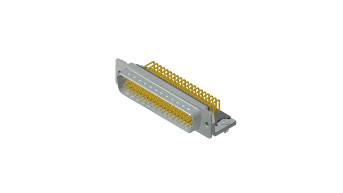 CONEC Sub-D Steckverbinder Stecker abgewinkelt, 78-polig / Raster 2.41mm, Durchsteckmontage