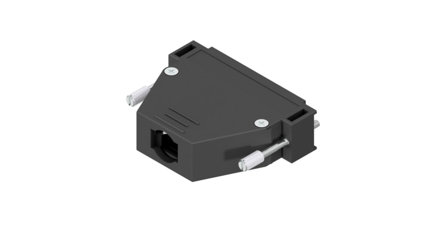 CONEC 50针D-Sub外壳, 塑料壳体, 直向, 黑色, 165X系列