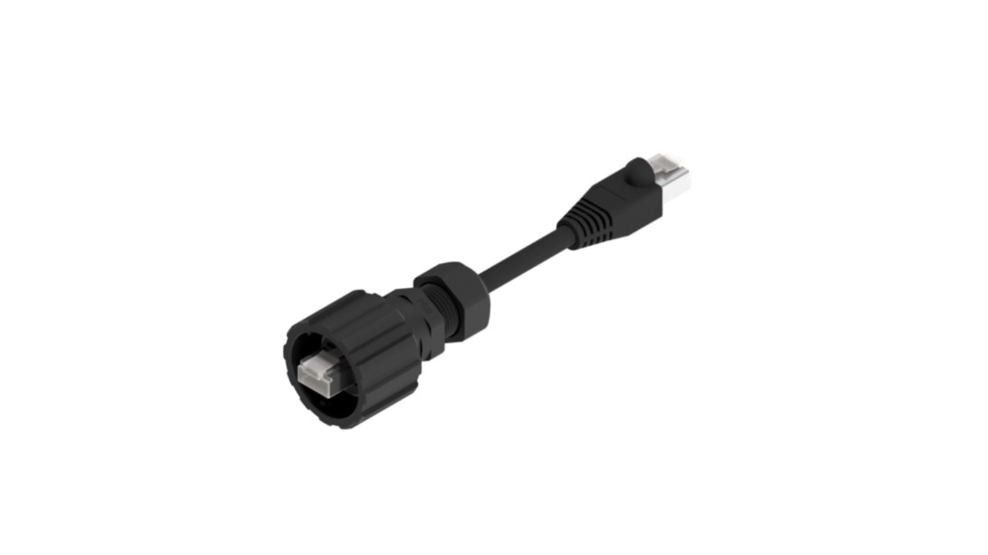 CONEC, 2m Cat5e, Black RJ45 to Male RJ45 Male, U/UTPUnshielded, Terminated