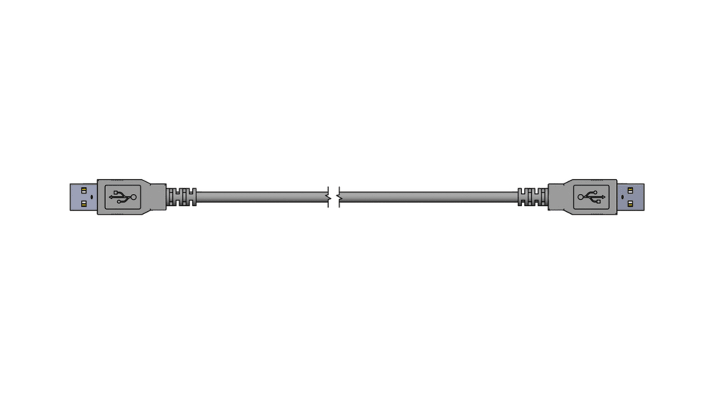 CONEC USB 2.0, Male USB A to Male USB A, 3m