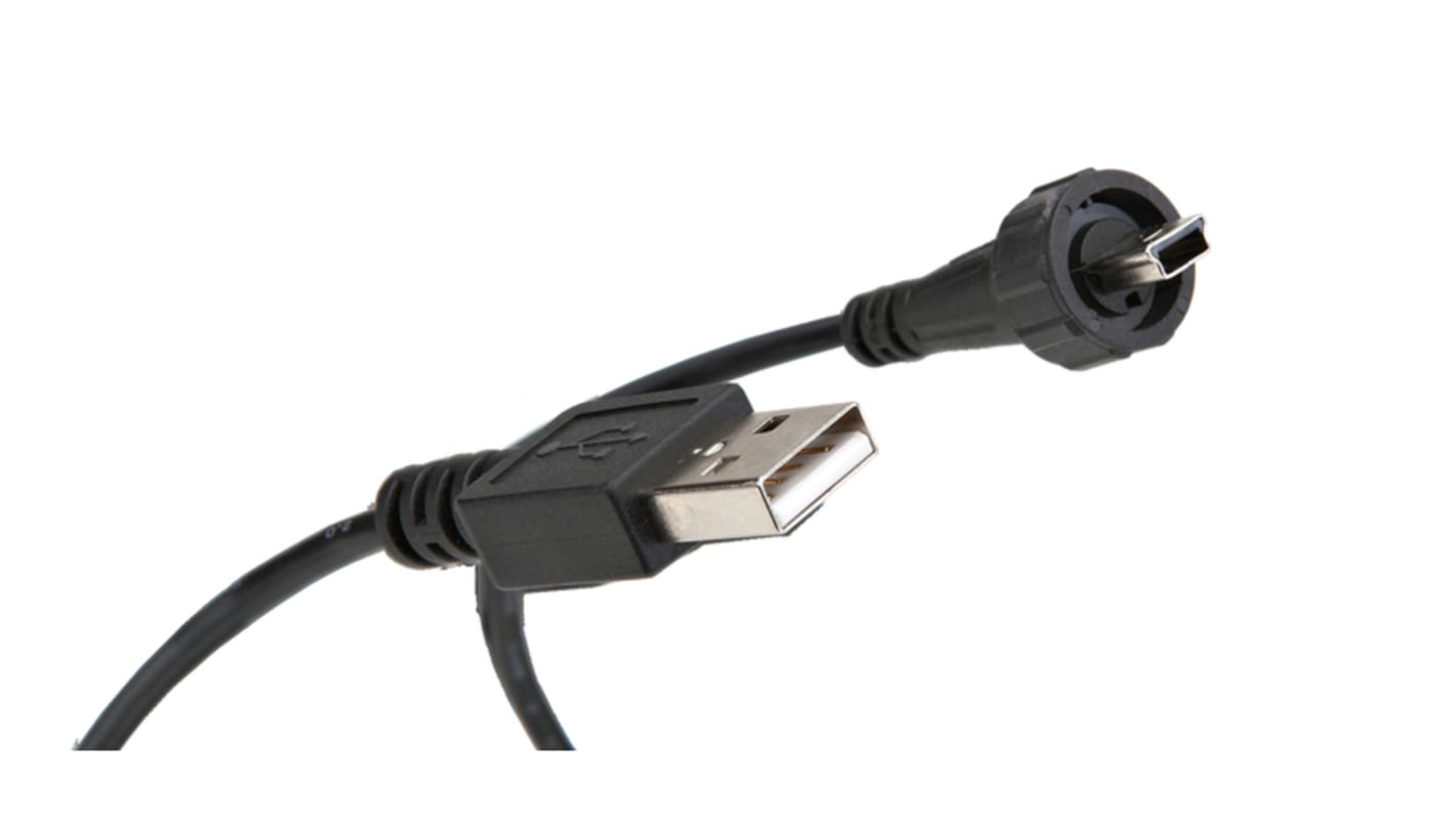 CONEC USB 2.0, Male USB A to Male Mini USB B, 2m