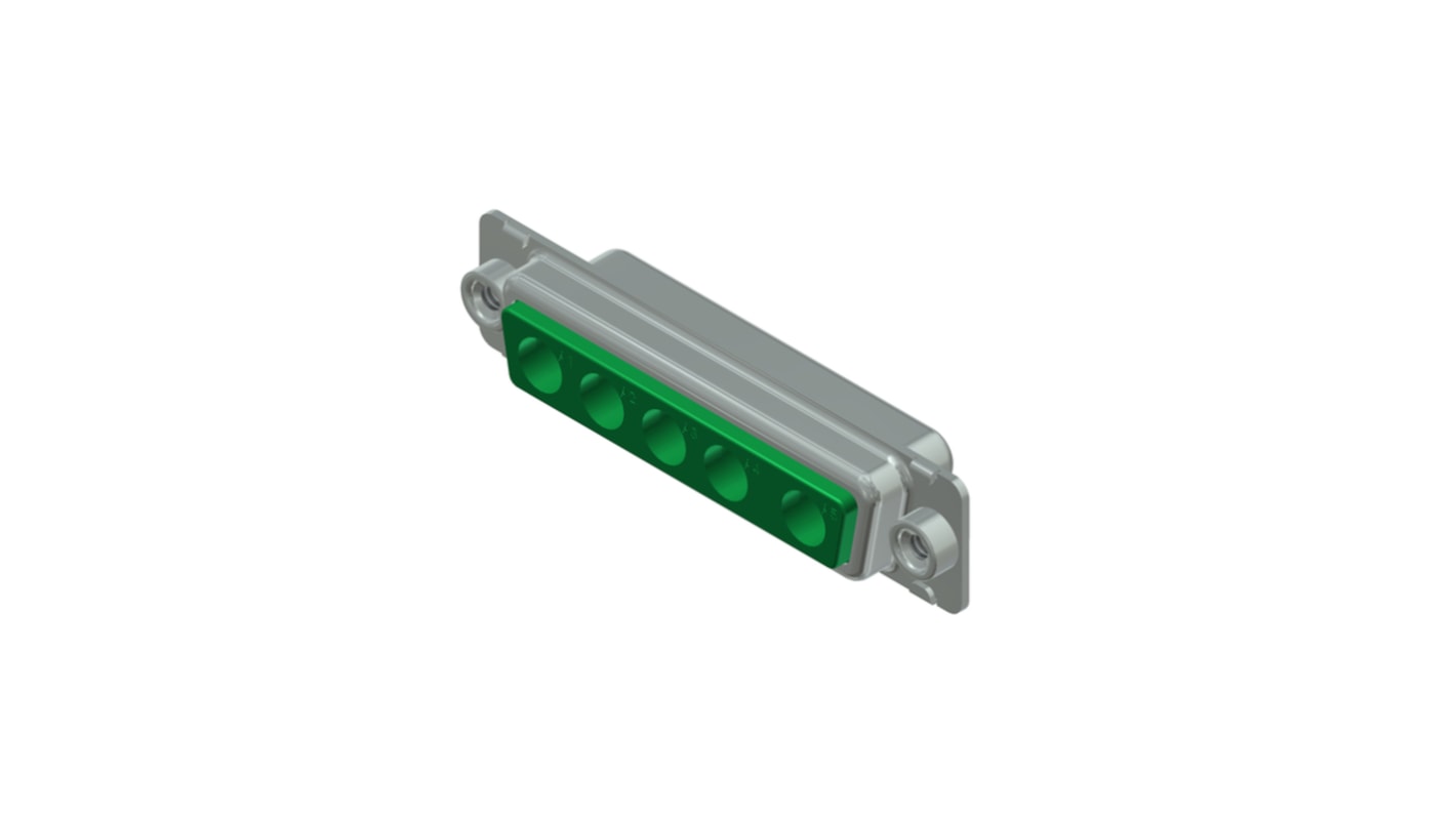 CONEC 5 Way Through Hole D-sub Connector Socket, with 4-40 UNC