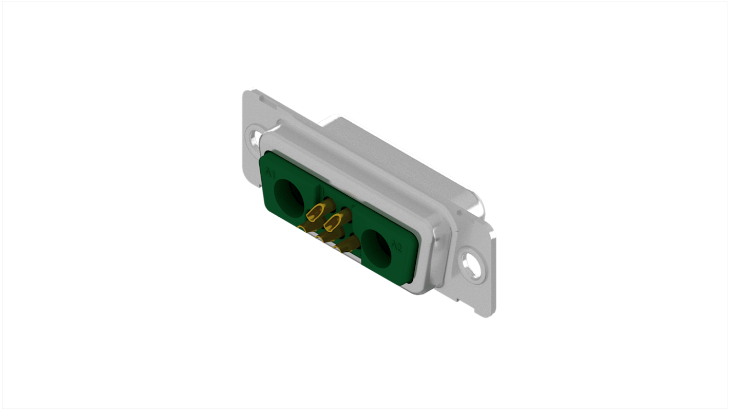 CONEC 7 Way Through Hole D-sub Connector Socket, with Mounting Hole