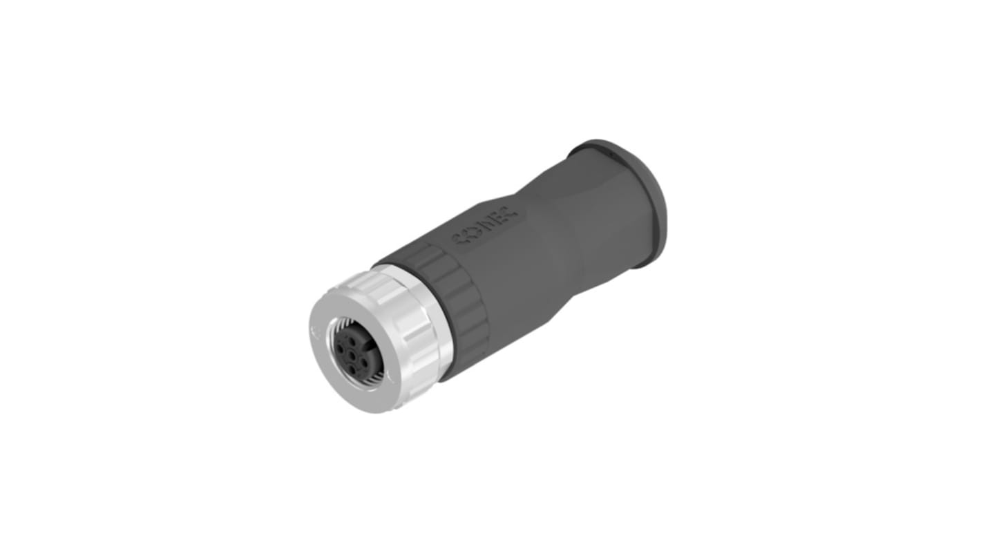 CONEC M12圆形连接器插头, 4芯, 螺钉安装, 螺钉端接, IP67, 43系列