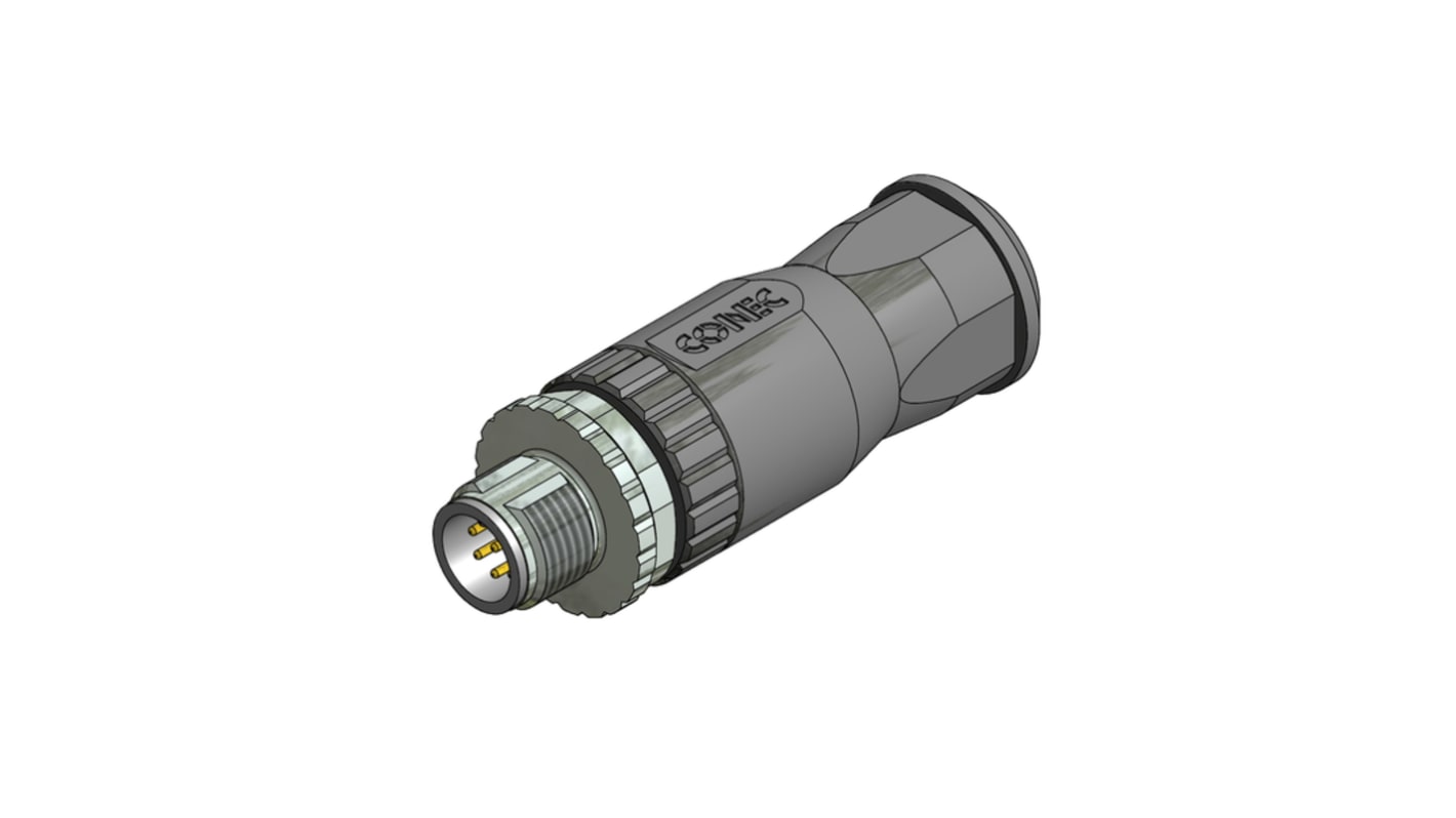 CONEC M12圆形连接器插座, 8芯, 螺钉安装, 螺钉端接, IP67, 43系列